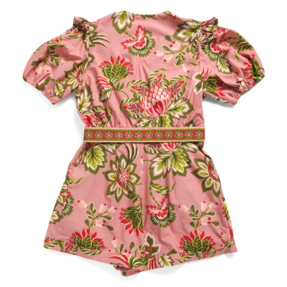 FARM RIO Aura Floral Print Romper Soft Pink Size L NWT - Picture 4 of 12